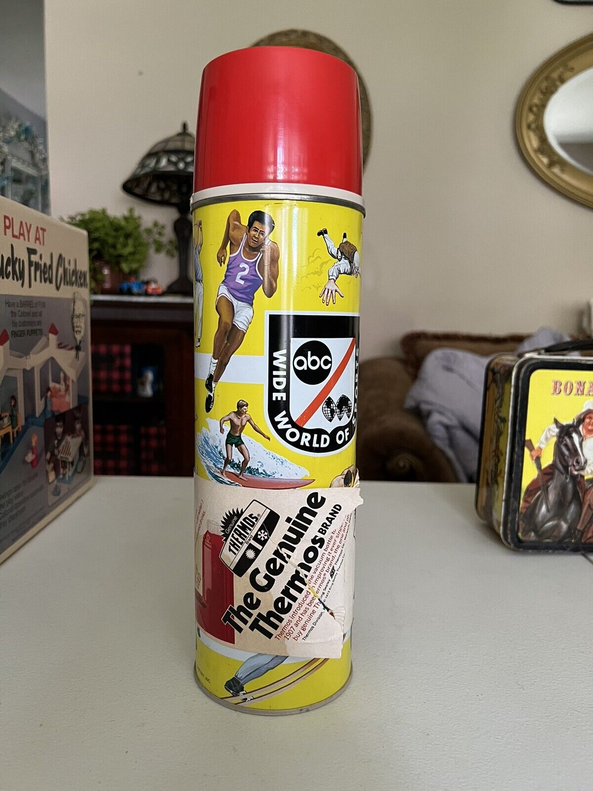 Vintage 1976 ABC Wide World of Sports Thermos BRAND NEW WITH LABEL