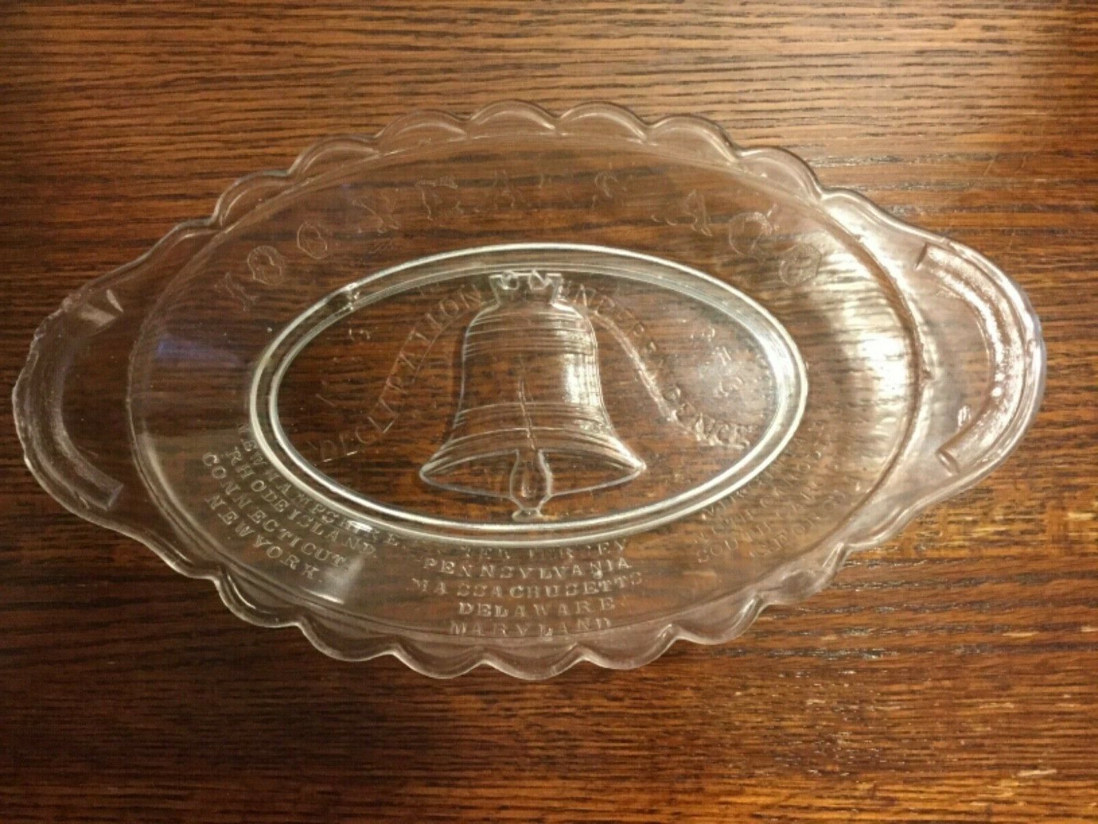 144 year old Antique commemorative bicentennial dish 1776 to 1876