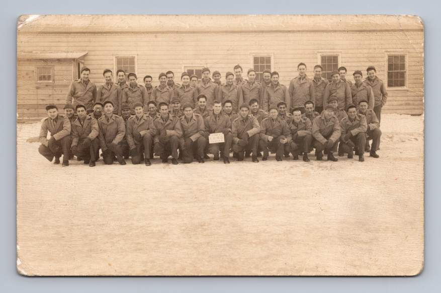 Fort Custer Regiment 1005 Antique RPPC Army Training Photo Postcard ~1940s