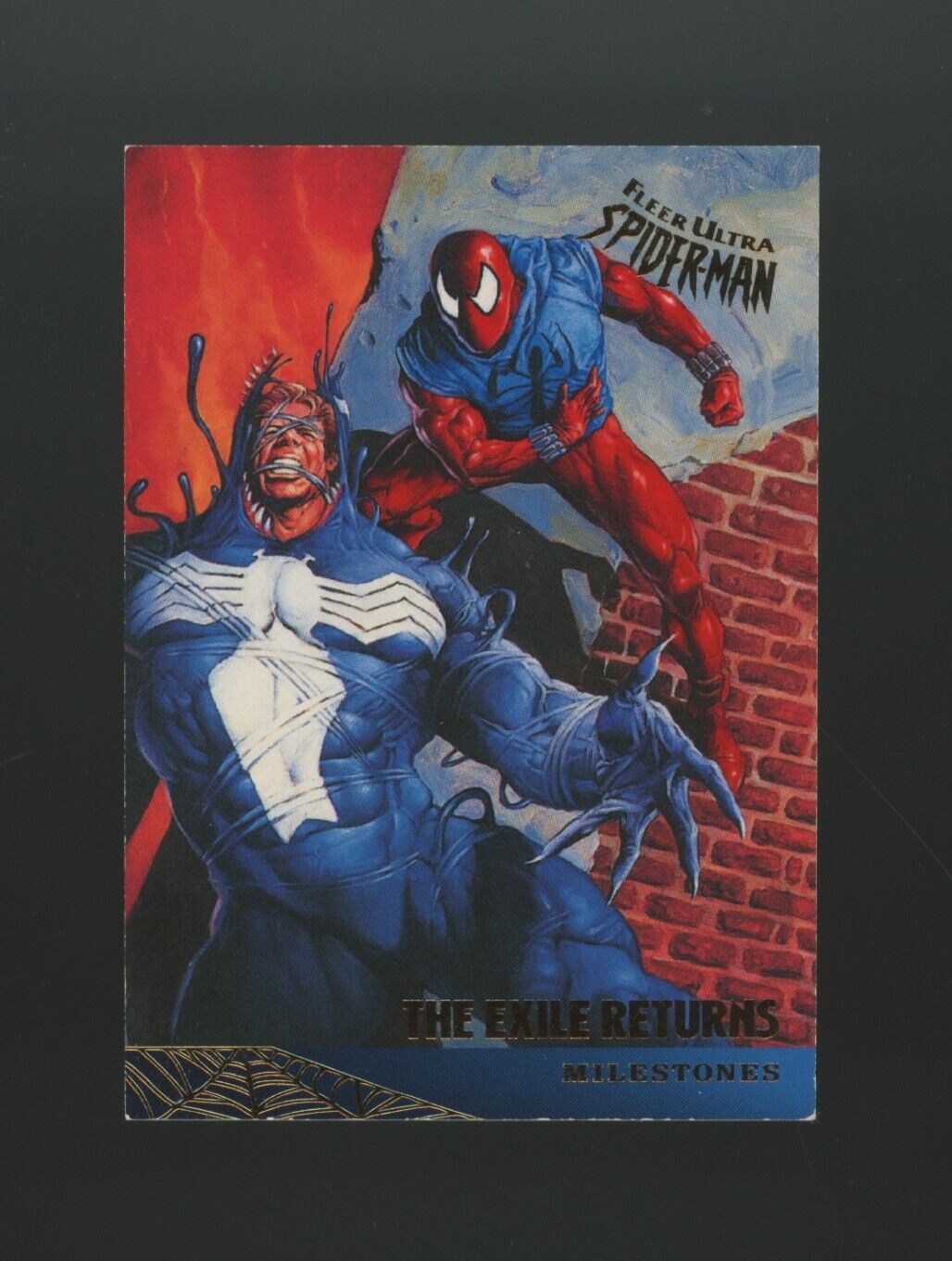 1995 FLEER ULTRA SPIDER-MAN THE EXILE RETURNS  SCARLET SPIDER VS VENON CARD 94