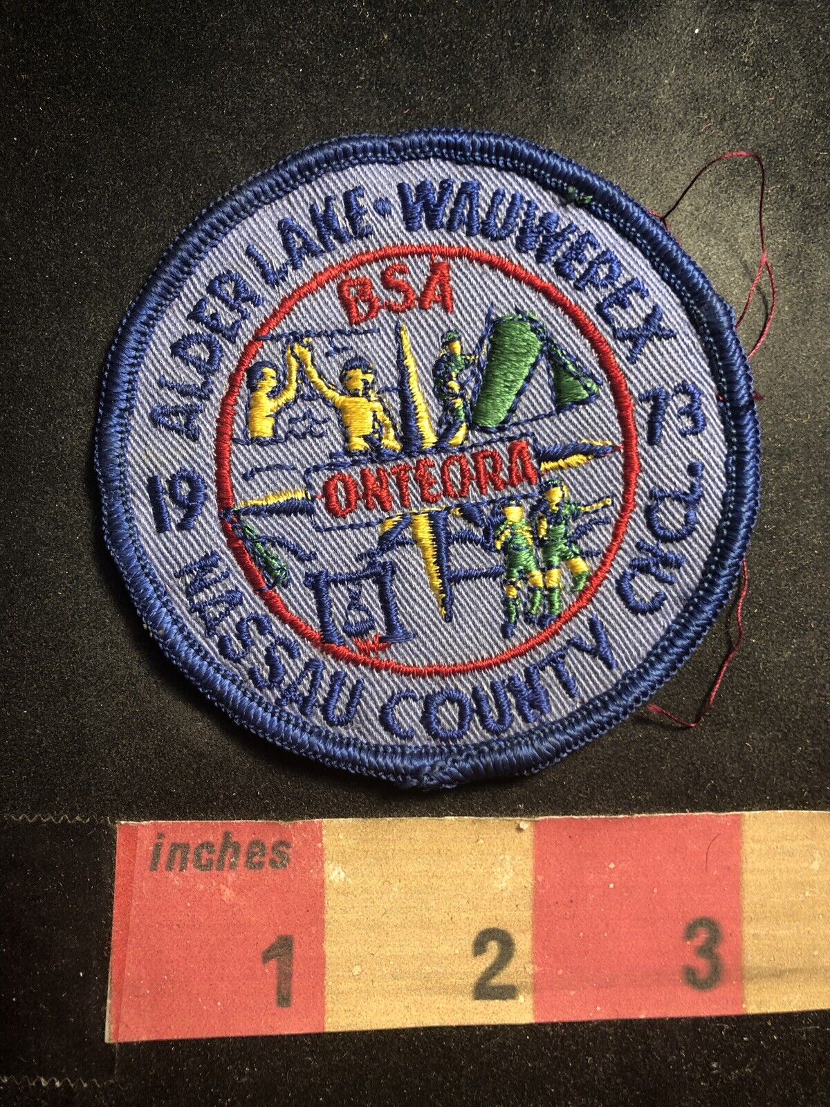 Vtg 1973 ADLER LAKE WAUWEPEX BSA ONTEORA NASSAU COUNTY CNCL Boy Scout Patch 93XA