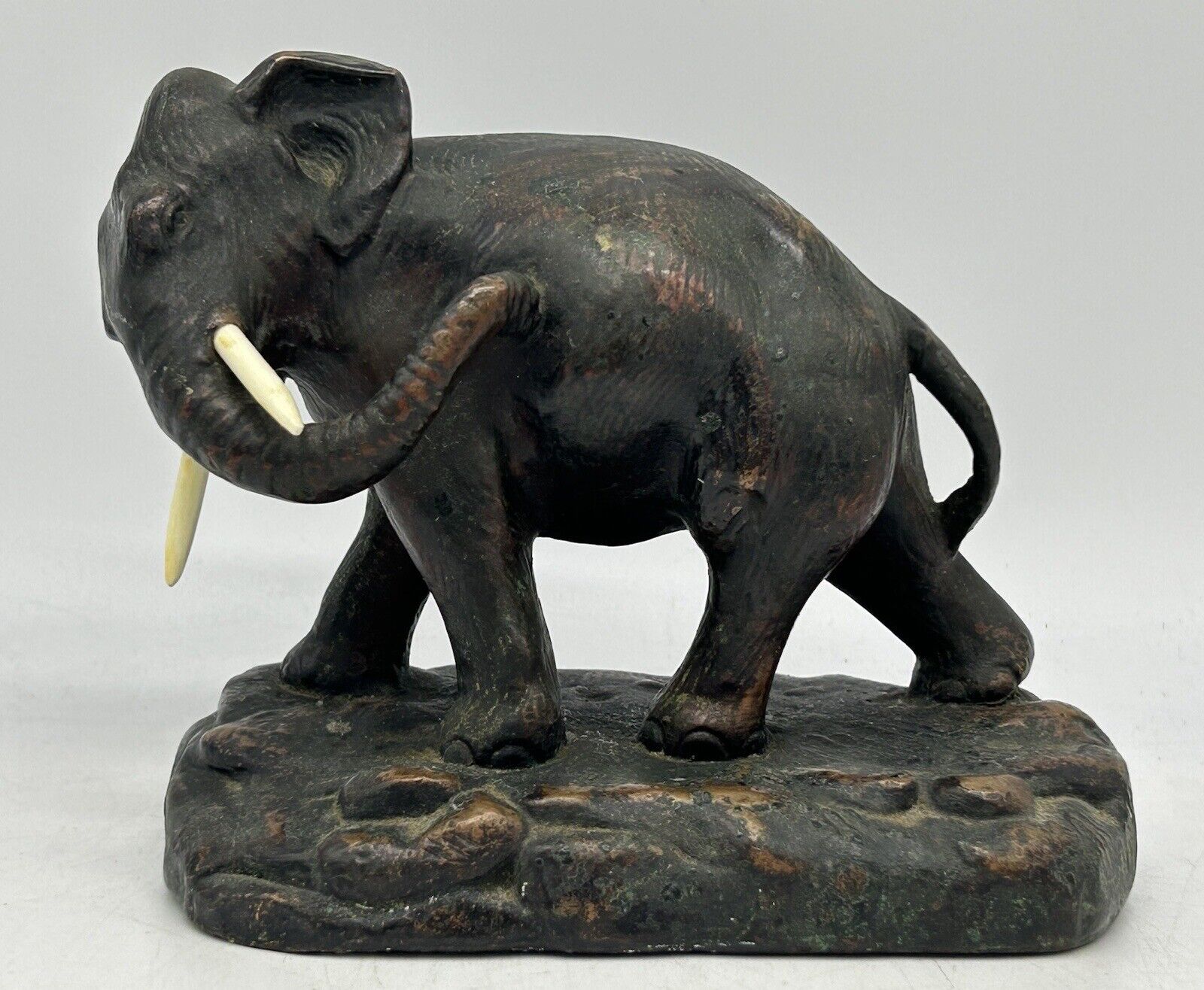 Vintage Pachyderm Elephant Bookend, ca. 1930\'s, single