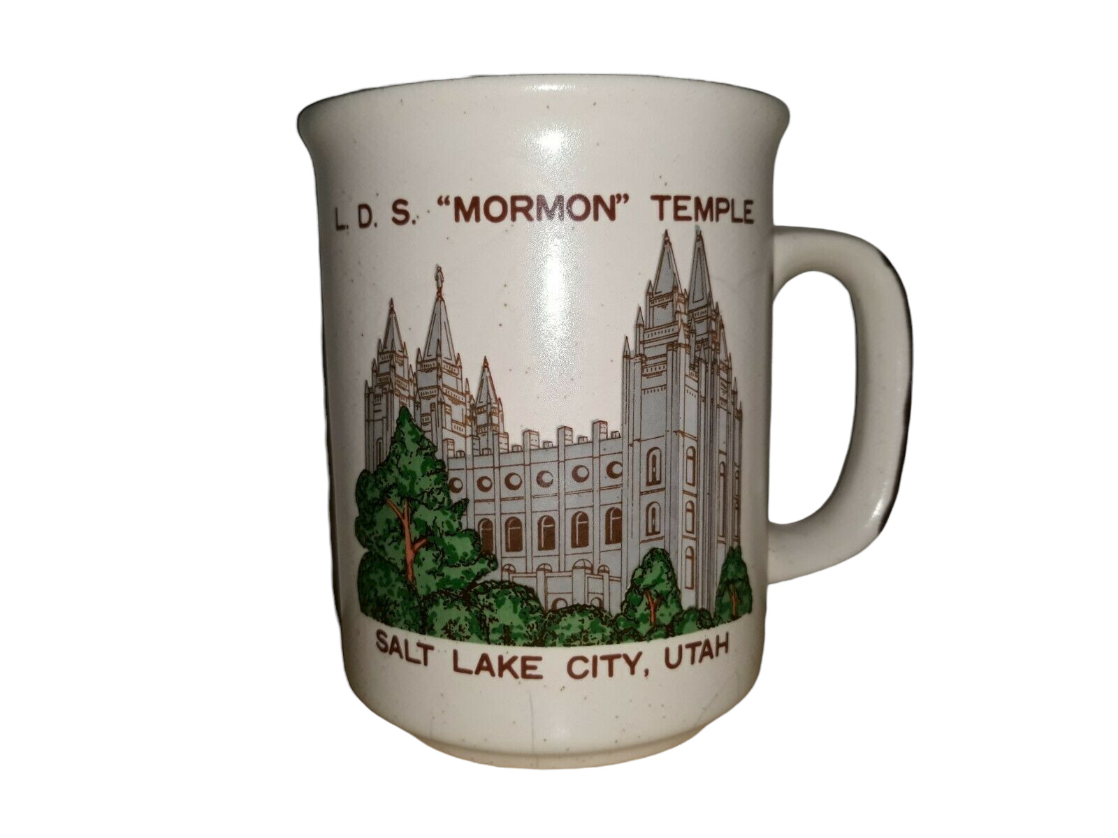 Vintage Salt Lake City LDS Mormon Temple Utah Architect Coffee Tea Mug Cup Japan