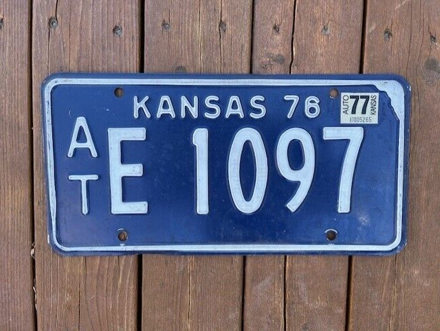 1976 Kansas License Plate Atchison County