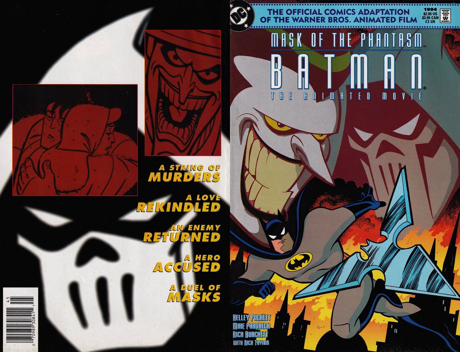 Batman Mask of Phantasm The Animated Movie #1 Newsstand Cover (1994) DC Comics