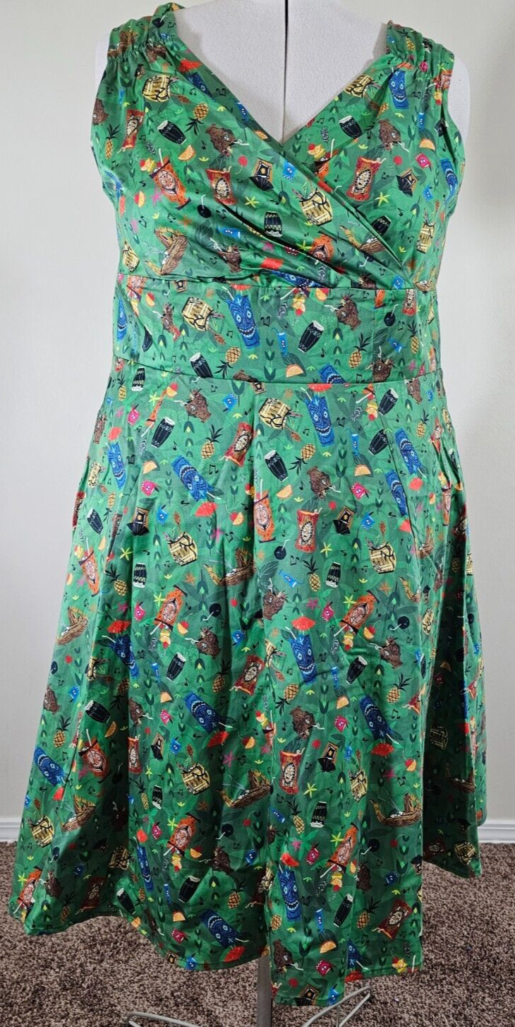 Disney Parks Dress Shop Trader Sam\'s Tiki Polynesian Dress Size 1X