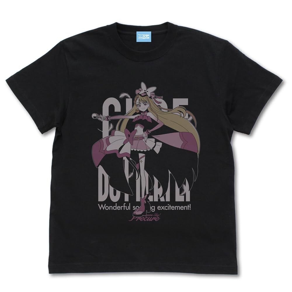 COSPA Official 2D Expanding Sky Precure Cure Butterfly T-shirt BLACK XLSize
