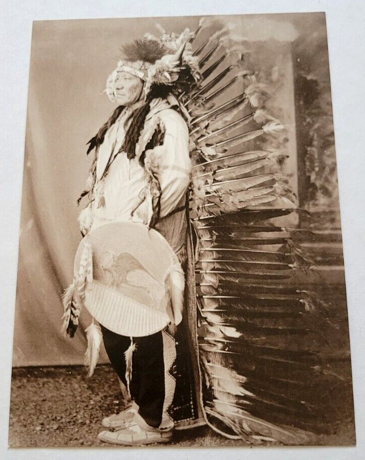 Painted Horse Oglala Native American Indian Postcard Sioux Tribe 