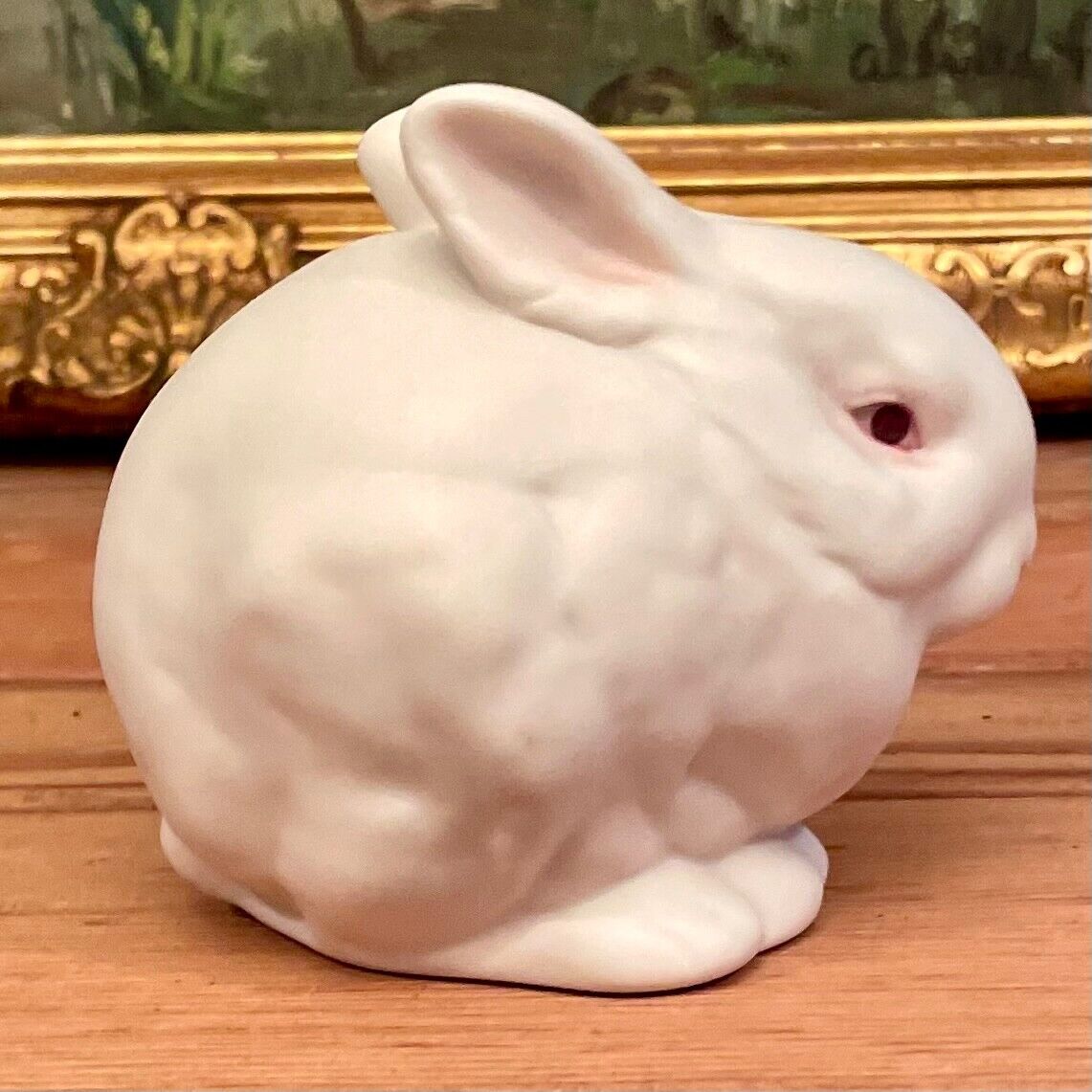 Vintage Cybis  Rabbit Bunny Bisque Porcelain Mr. Snowball 4x3x3.5\