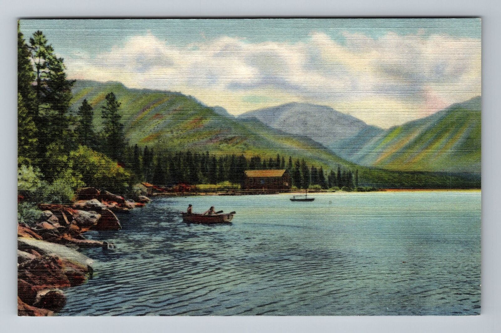 Grand Lake CO-Colorado, Vista Along The North Shore, Vintage Postcard