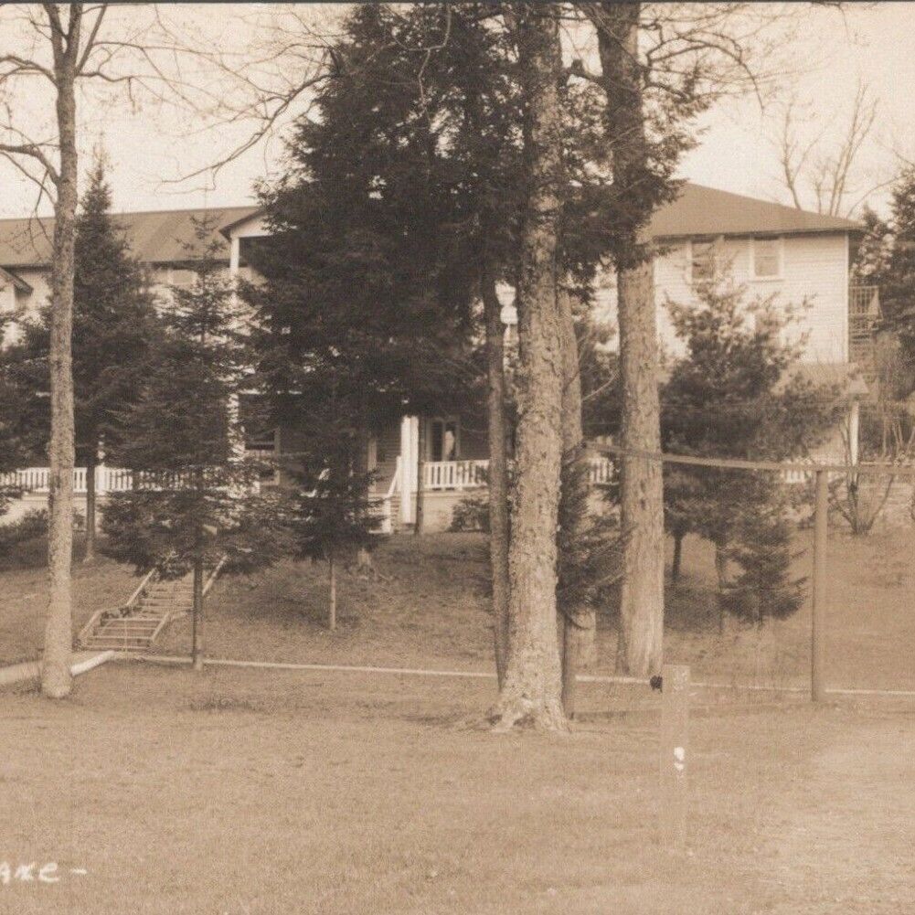 1920s RPPC The Mohawk Hotel Fourth 4th Lake Old Forge Adirondack NY Postcard