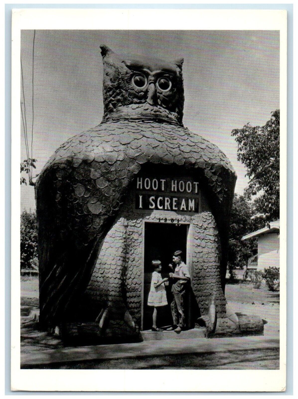 1995 Giant Owl Hoot Shoot I Scream Children Peachtree Georgia GA Posted Postcard