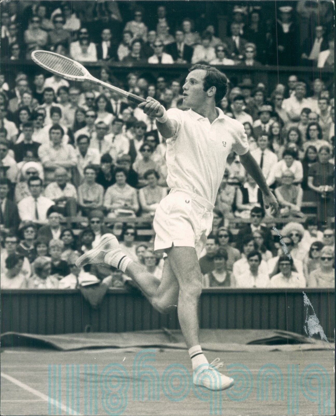 1969 Wimbledon Tennis Championship Tom Okker  Original Press Photo 8 x 10