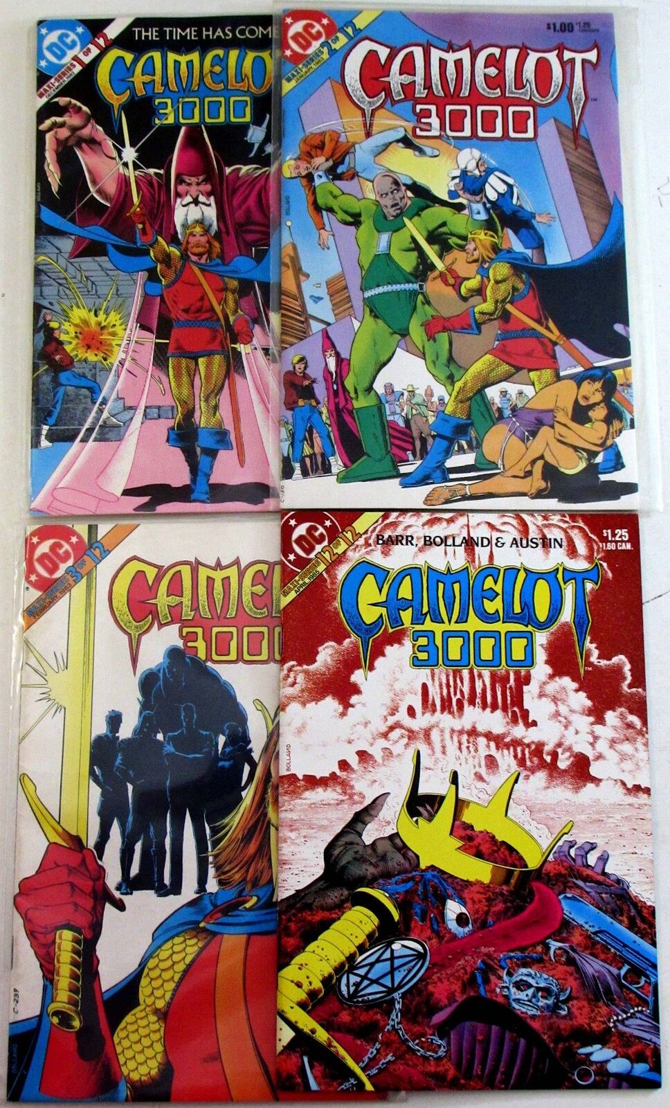 Camelot 3000 Lot of 4 #1,2,3,12 DC Comics (1982) NM- 1st Print Comic Books
