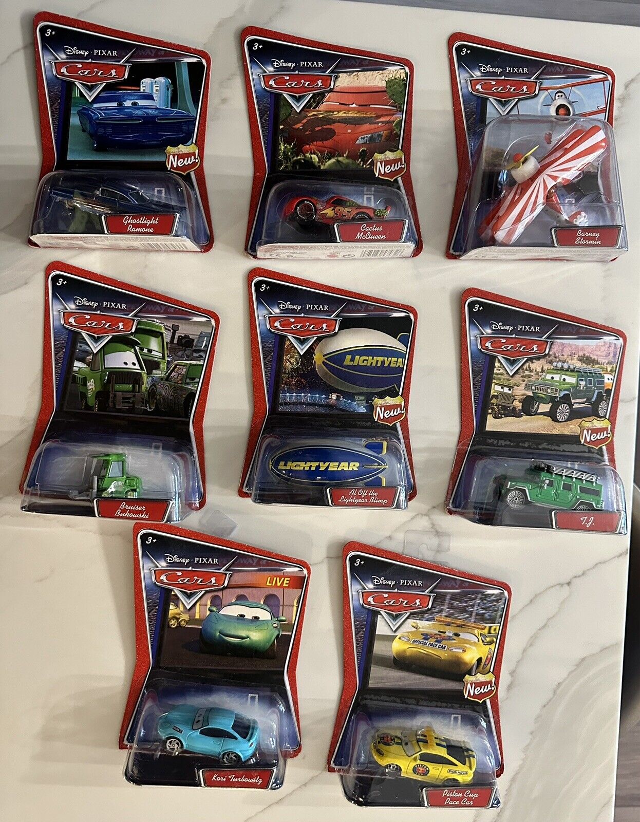 Disney Pixar Cars 2007 Exclusive Wal-Mart First Release COMPLETE SET OF 8 Rare