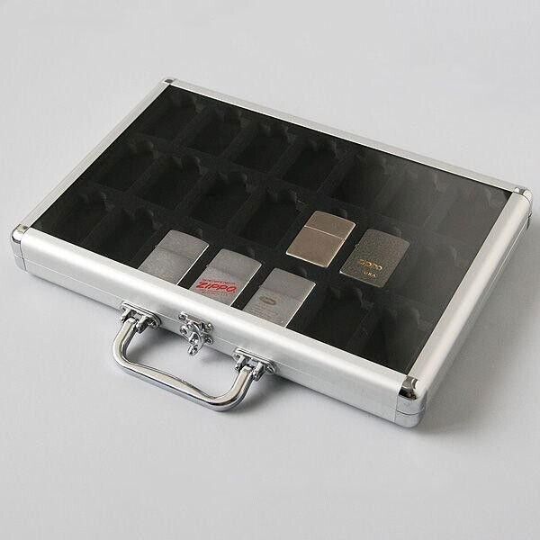 Zippo Case 42 Pieces Lighter Aluminium Storage Collection Lighter not included