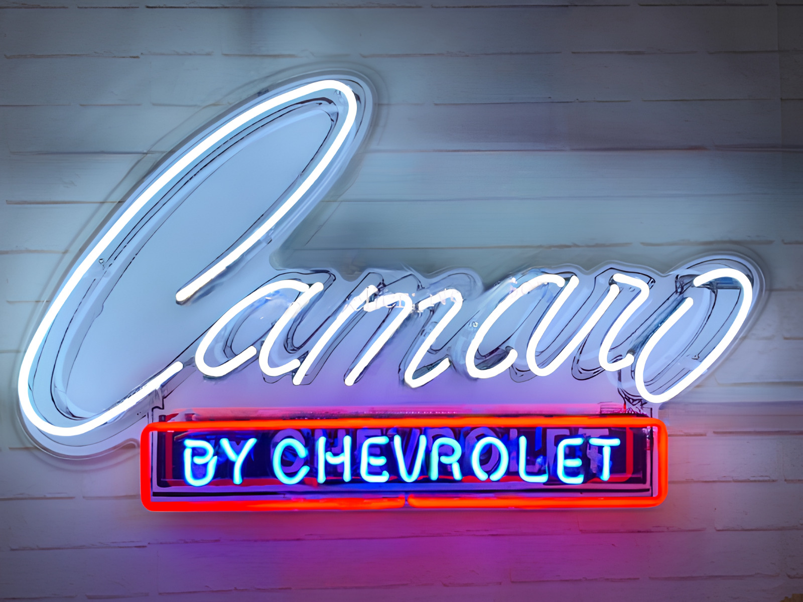 Rare Camaro By Chevrolet Car Service Garage Real Neon Sign Beer Bar Light Lamp