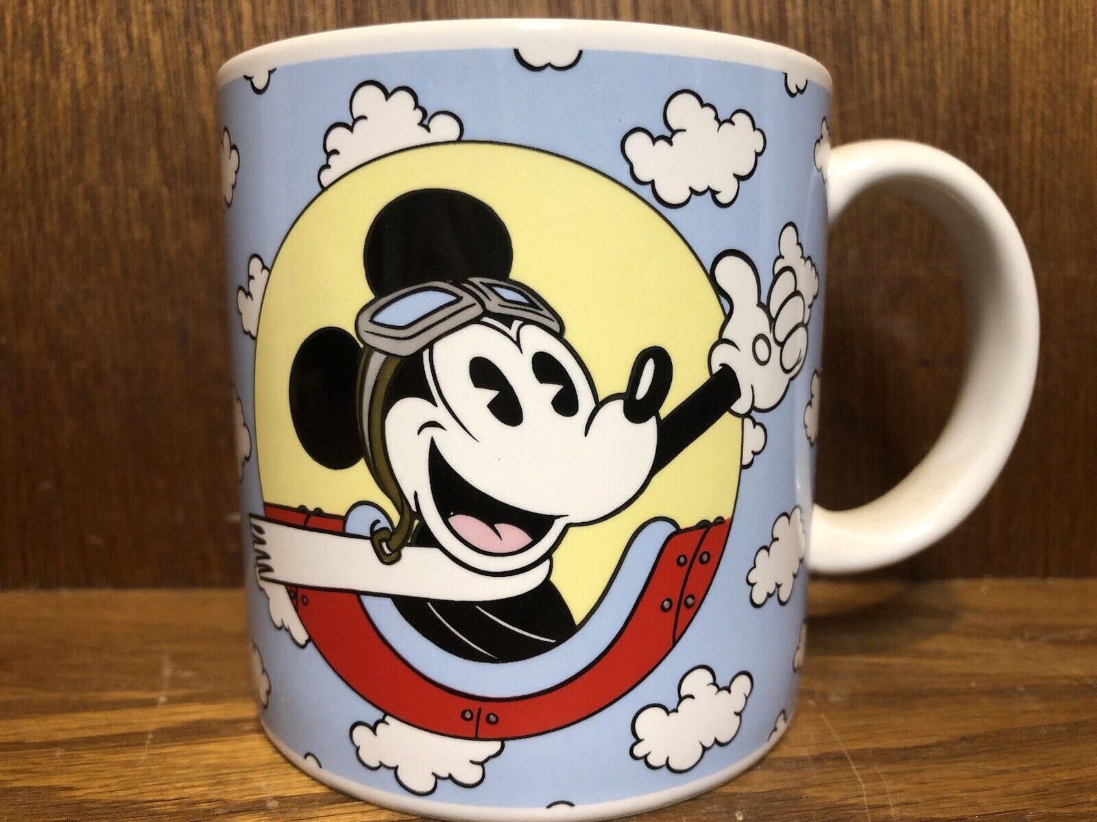 1985 Vintage Walt Disney Applause mug #5777 Mickey And Minnie Flying Coffee Cup