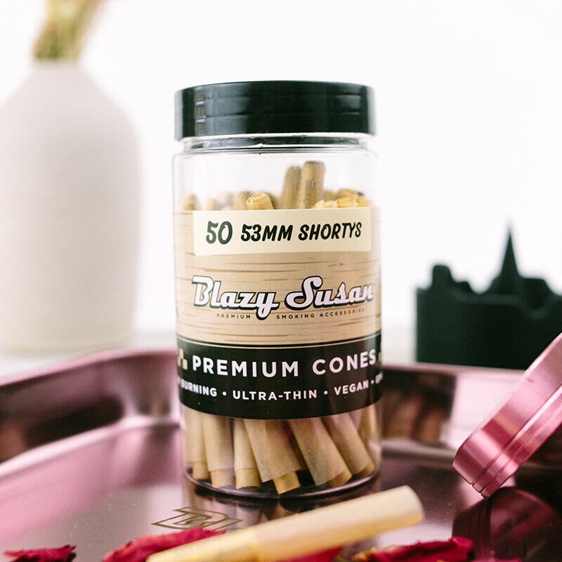 Blazy Susan Shorty 53 mm Special Size Unbleached Organic Cones 50 ct. Jar 