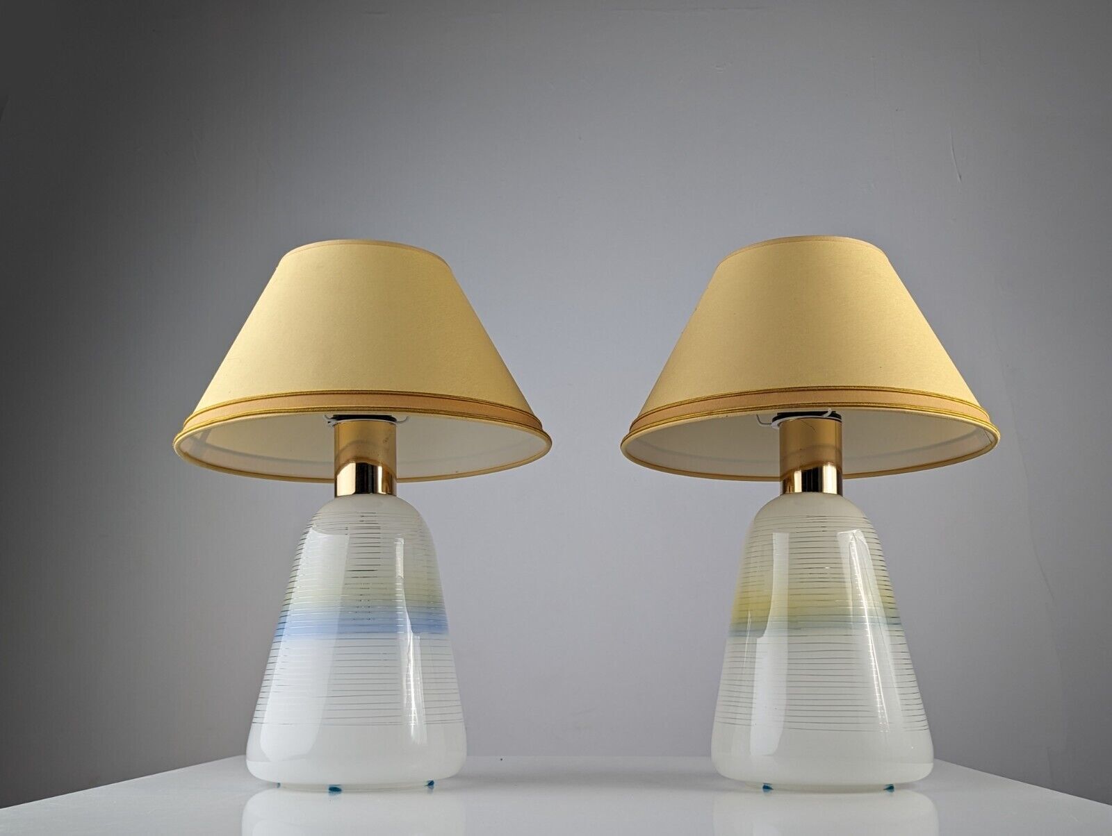 Pair of Italian glass lamps 1970s