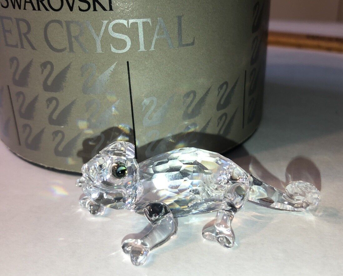 Swarovski Crystal 7694 000 001 Chameleon 291134 In Box Figurine Lizard