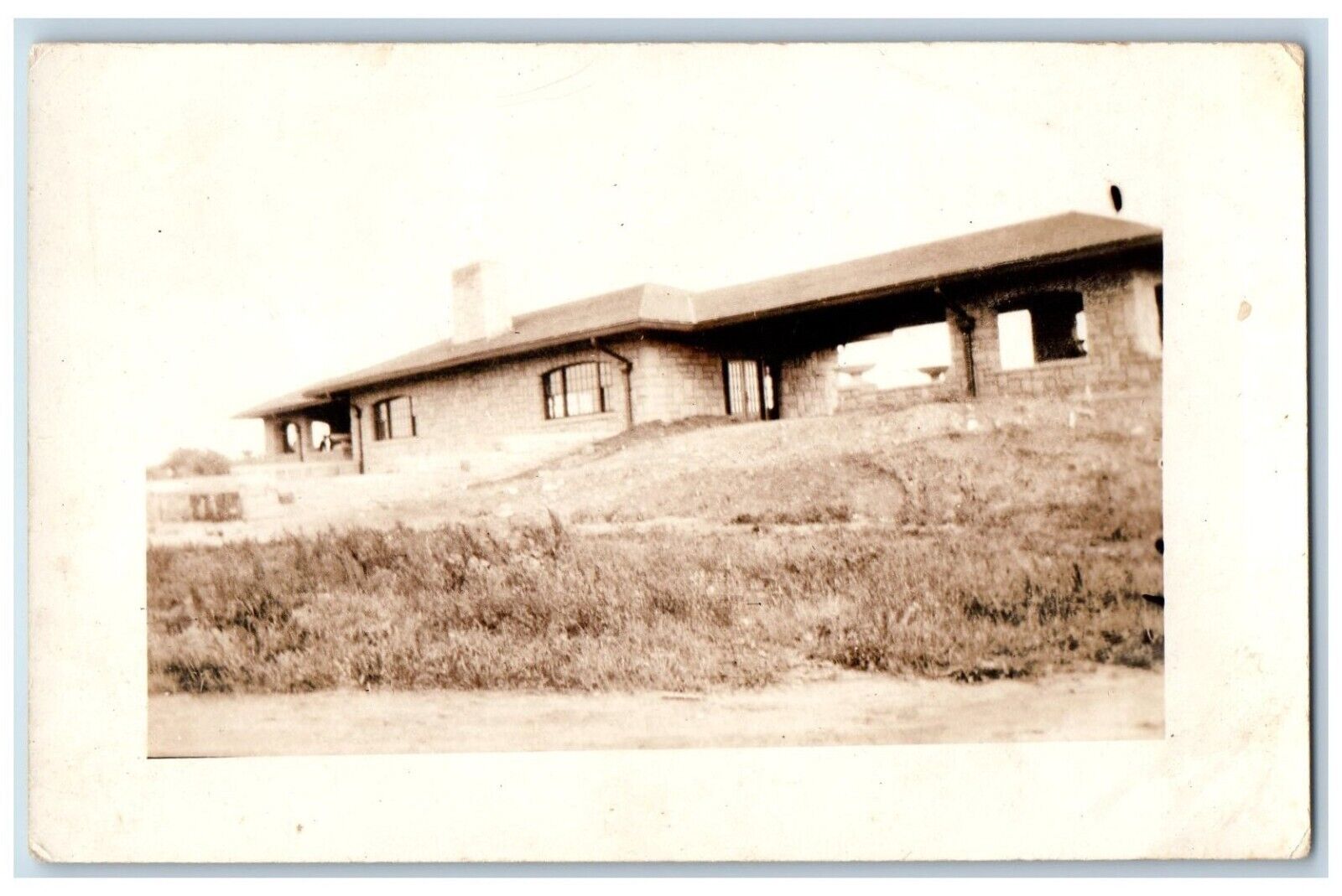 Independence Kansas KS Postcard RPPC Photo Shelter House Riverside Park c1910's