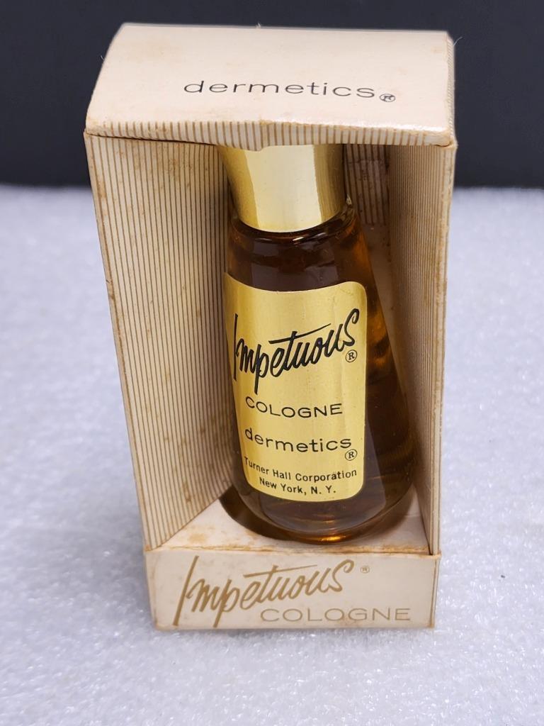 Impetuous Cologne 1960s Dermetics/Turner Hall Corp .5 OZ. full Vintage with Box