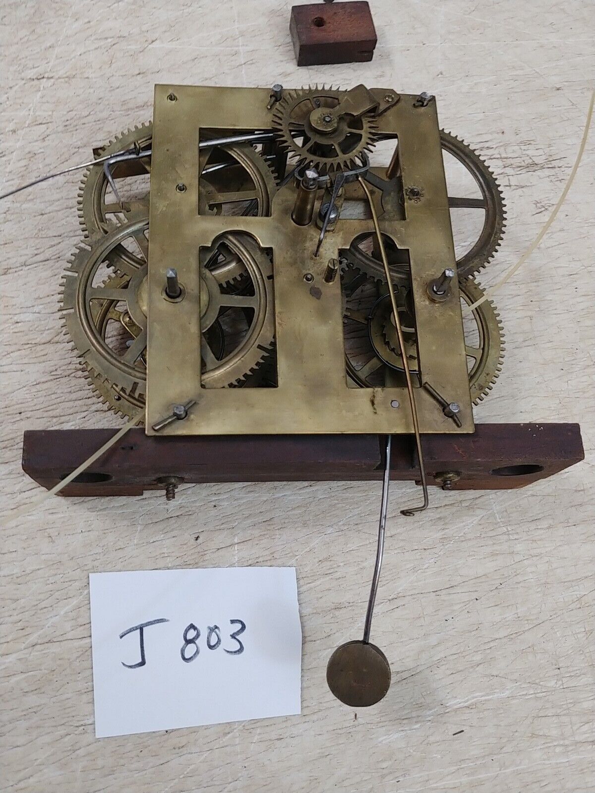 ANTIQUE CHAUNCEY JEROME OGEE CLOCK MOVEMENT