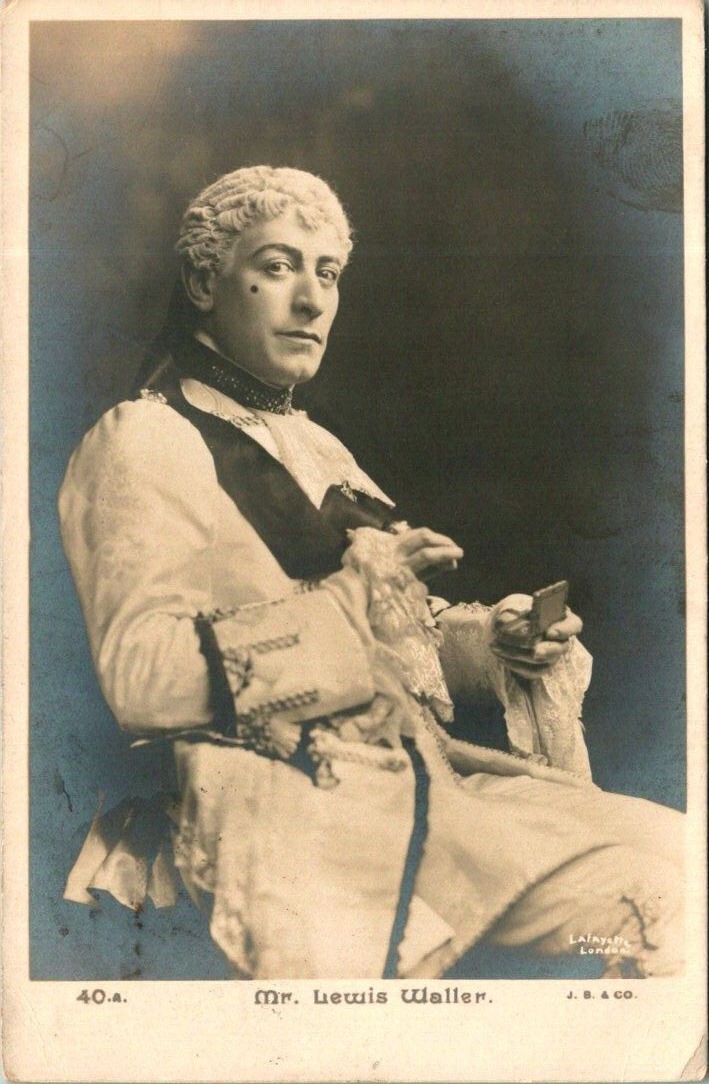 ANTIQUE RPPC POSTCARD  MR. LEWIS WALLER  ENGLISH ACTOR   1906
