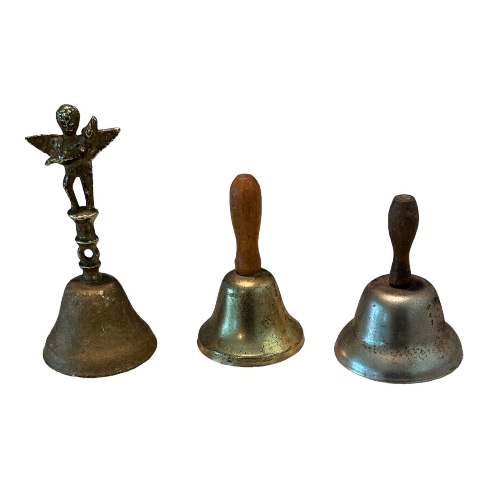 Vintage Brass Bells 3” Lot Of 3 