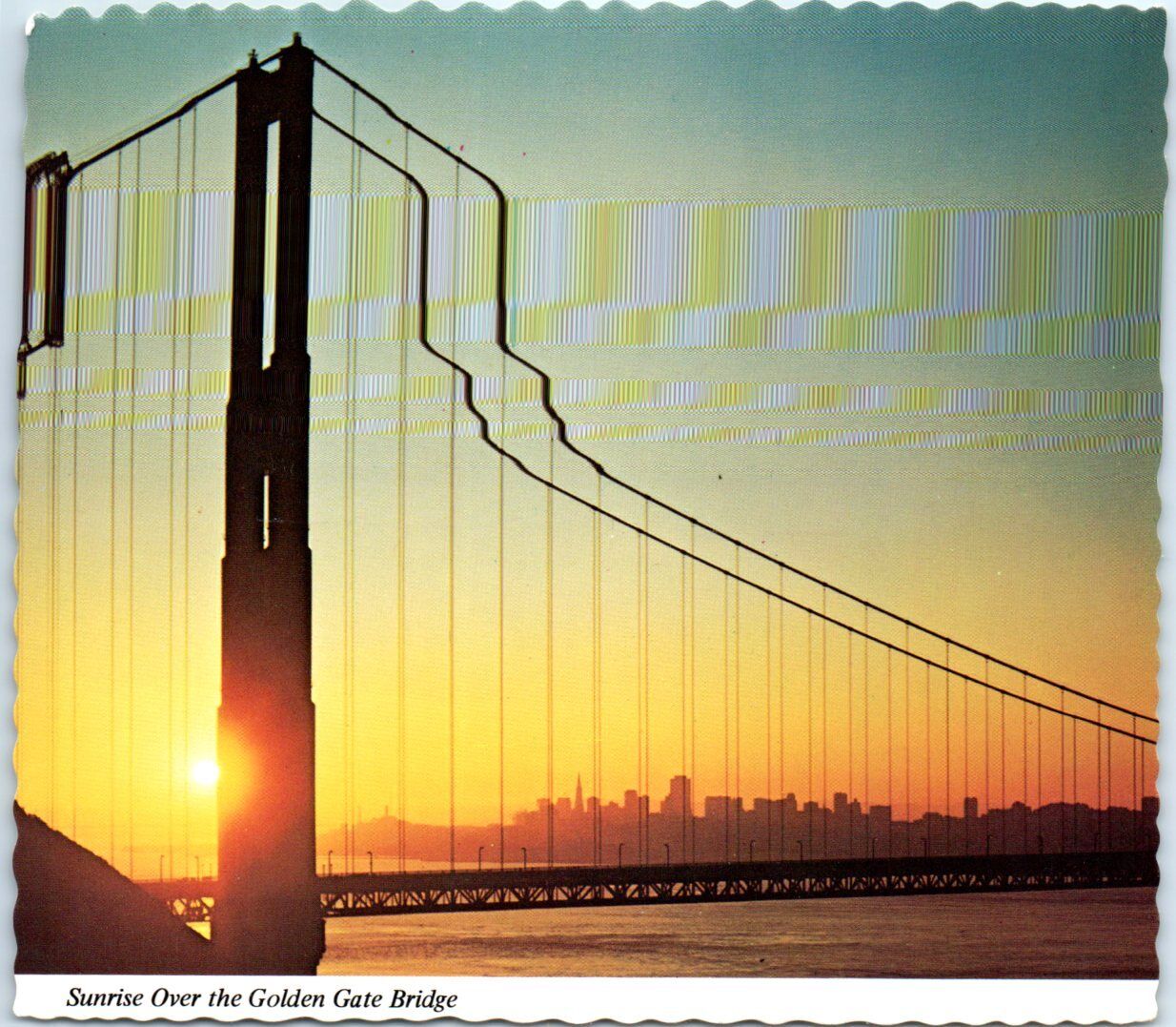 Postcard - Sunrise Over the Golden Gate Bridge - San Francisco, California