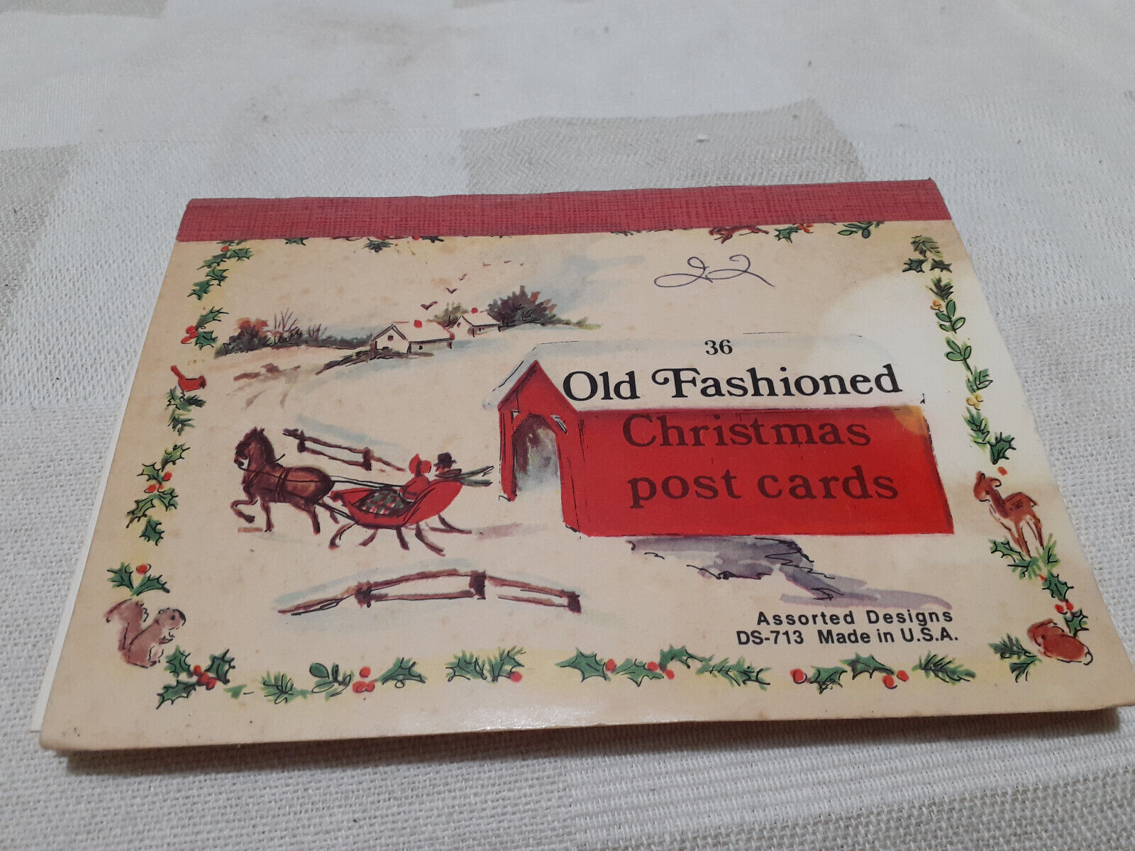 1980s Old Fashioned christmas Post Cards Assorted Designs