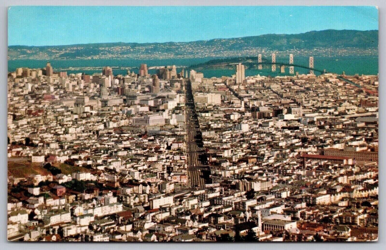 Panorama Of San Francisco California Ca Selithco True Color Unp Postcard