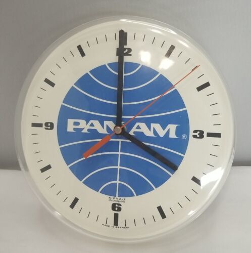 Vintage/Antique Pan Am Panam Airlines Wall Clock Germany Kienzle