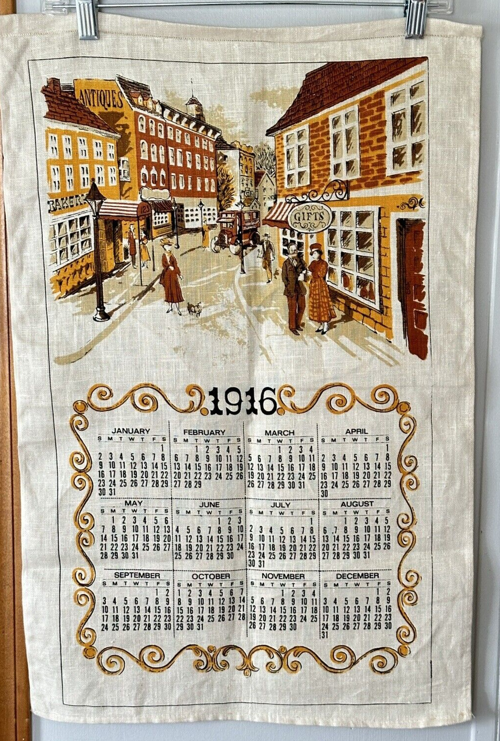 1916 Linen Calendar Towel 17\