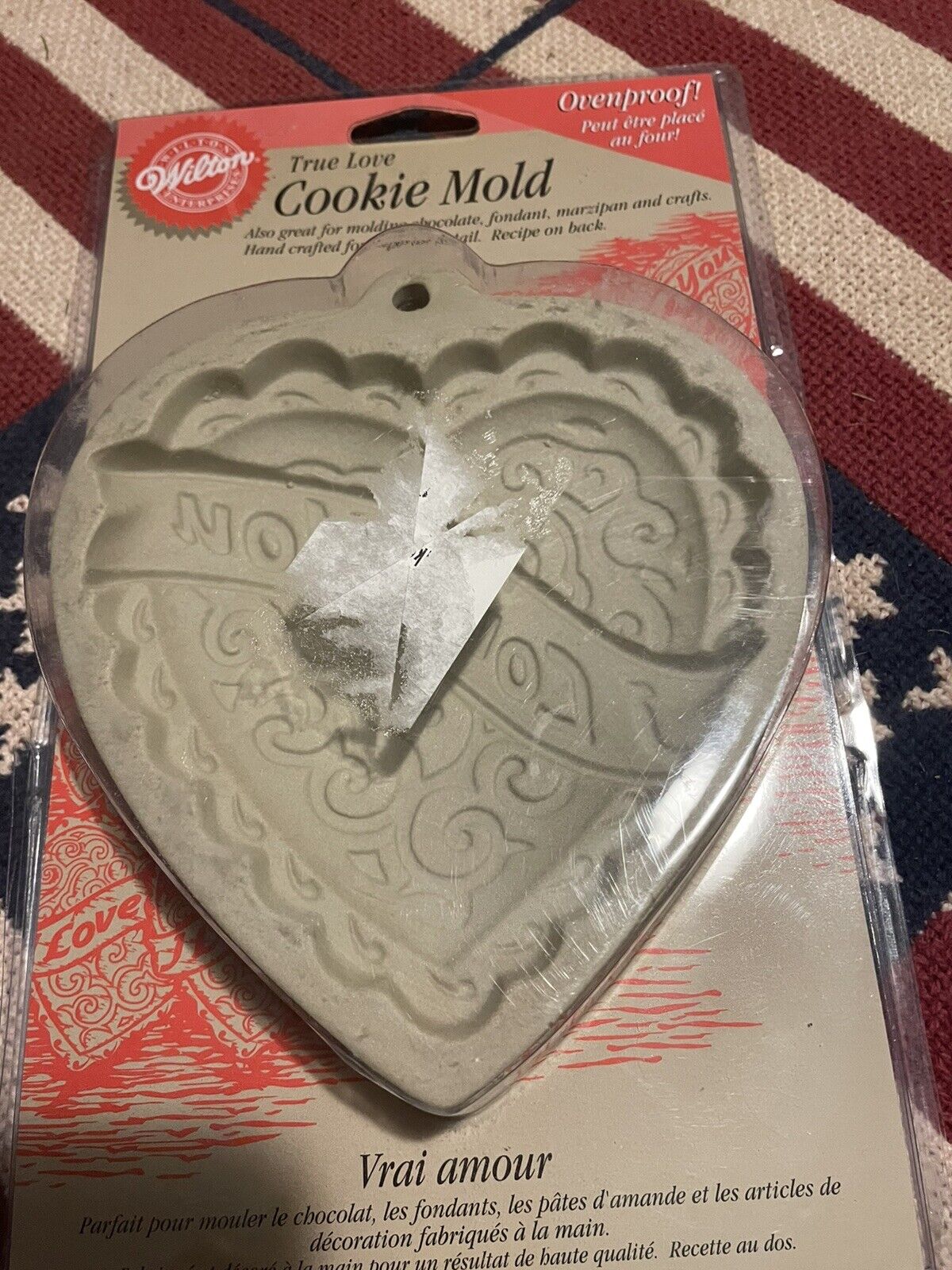 Wilton Pottery Oven Proof Cookie Food Candy Craft Mold Heart \
