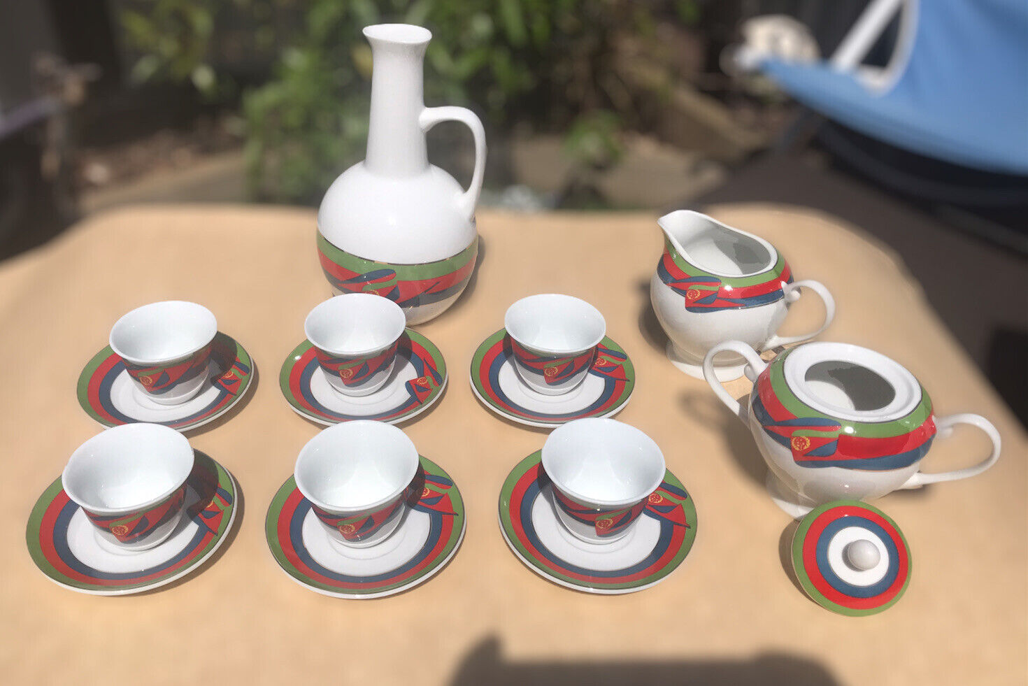 Ethiopian / Eritrean Coffee Cup Sets / Traditional Coffee Ceremony Set 22 PCS