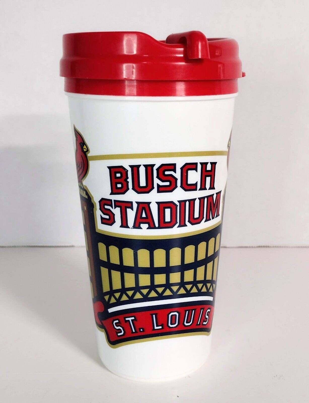 STL Cardinals Tall Plastic Busch Stadium Drink Cup Red White 2006 MLB Whirley 7