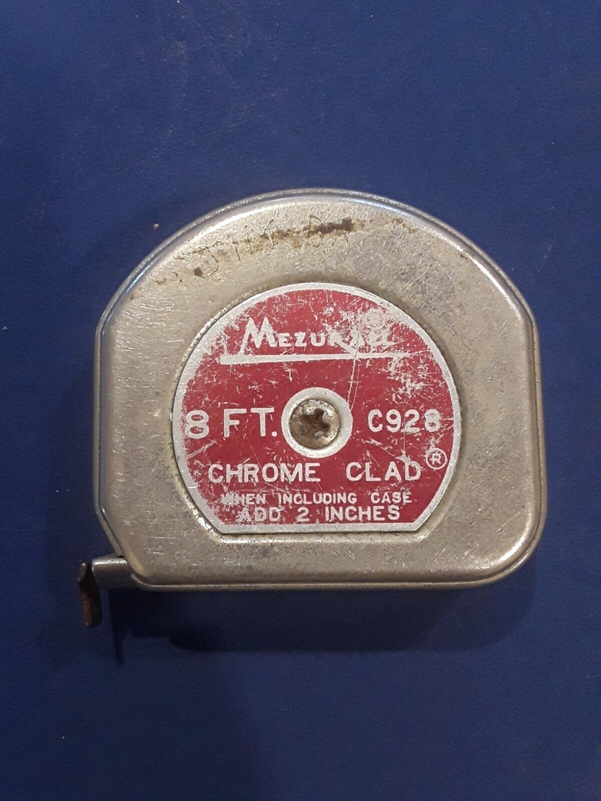Vtg Lufkin Mezurall 8ft Chrome Clad Model C928