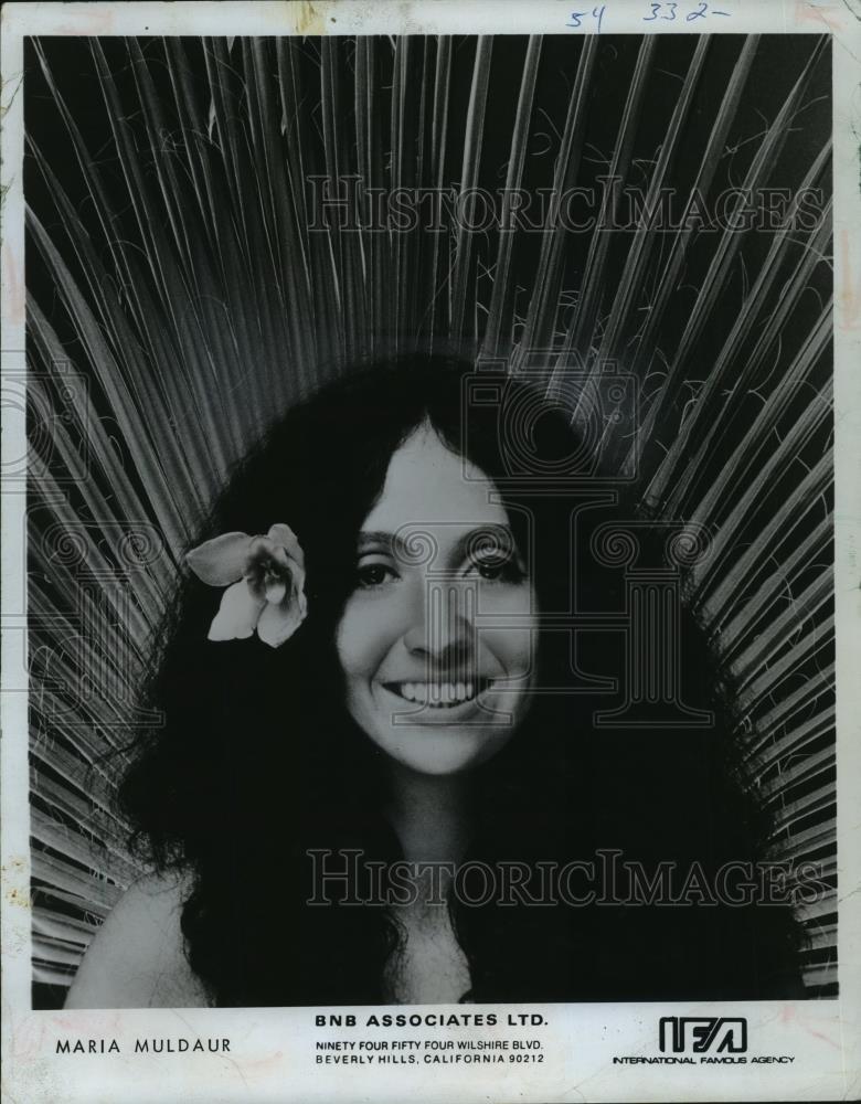 1974 Press Photo Singer Maria Muldaur - mja87878