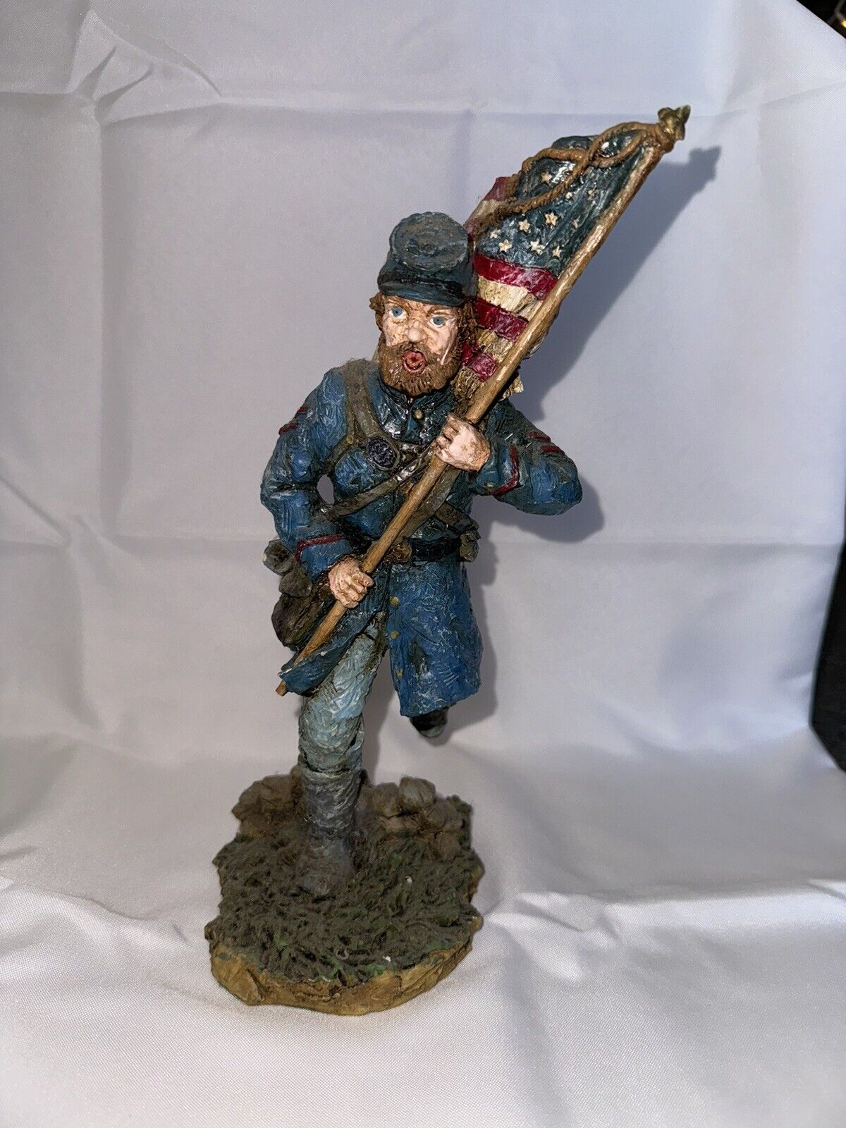 RARE American Civil War American With Flag Large Resin Figurine 12” by PPL 1995
