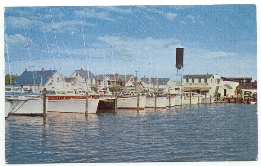 Ocean City MD - Maryland Yacht Basin Showing Marlin Fleet c1950s Postcard