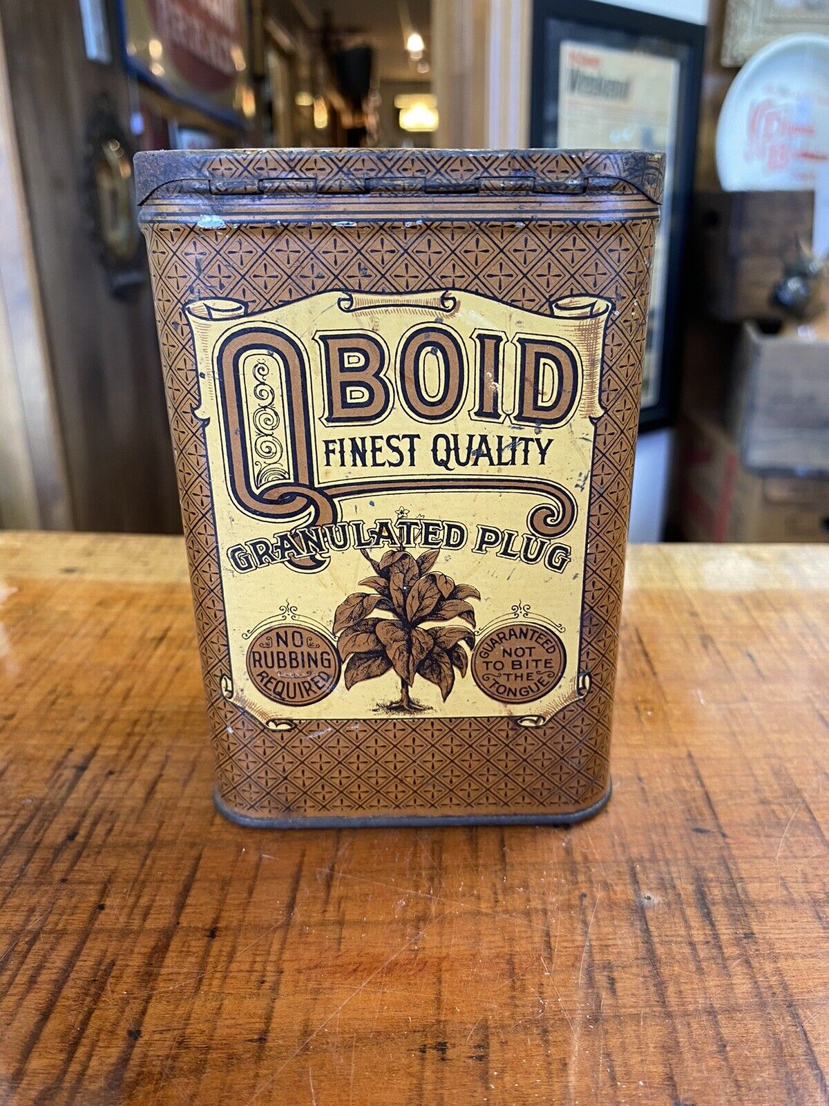Vintage 1910’s QBoid Granulated Plug Tobbacco Tin Richmond Va. 