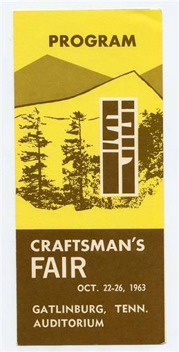 Craftsman\'s Fair of the Southern Highlands Program 1963 Gatlinburg Tennessee 