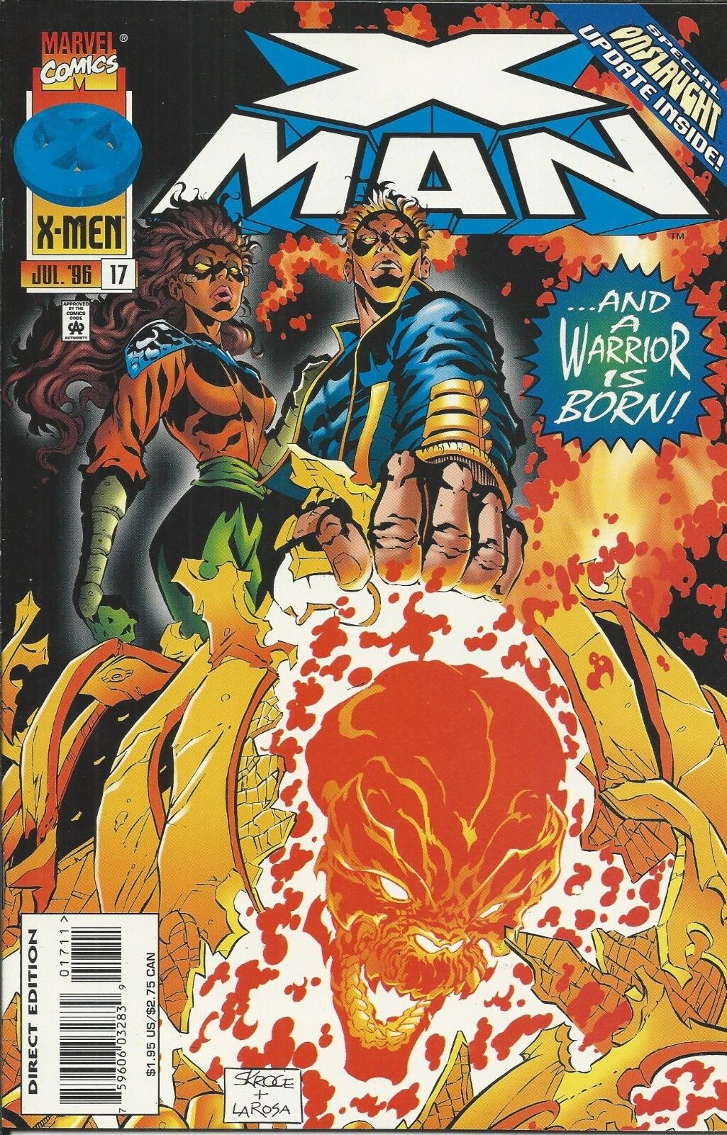X-Man Comic 17 Cover A First Print 1996 Terry Kavanagh Larosa Hunter Skroce