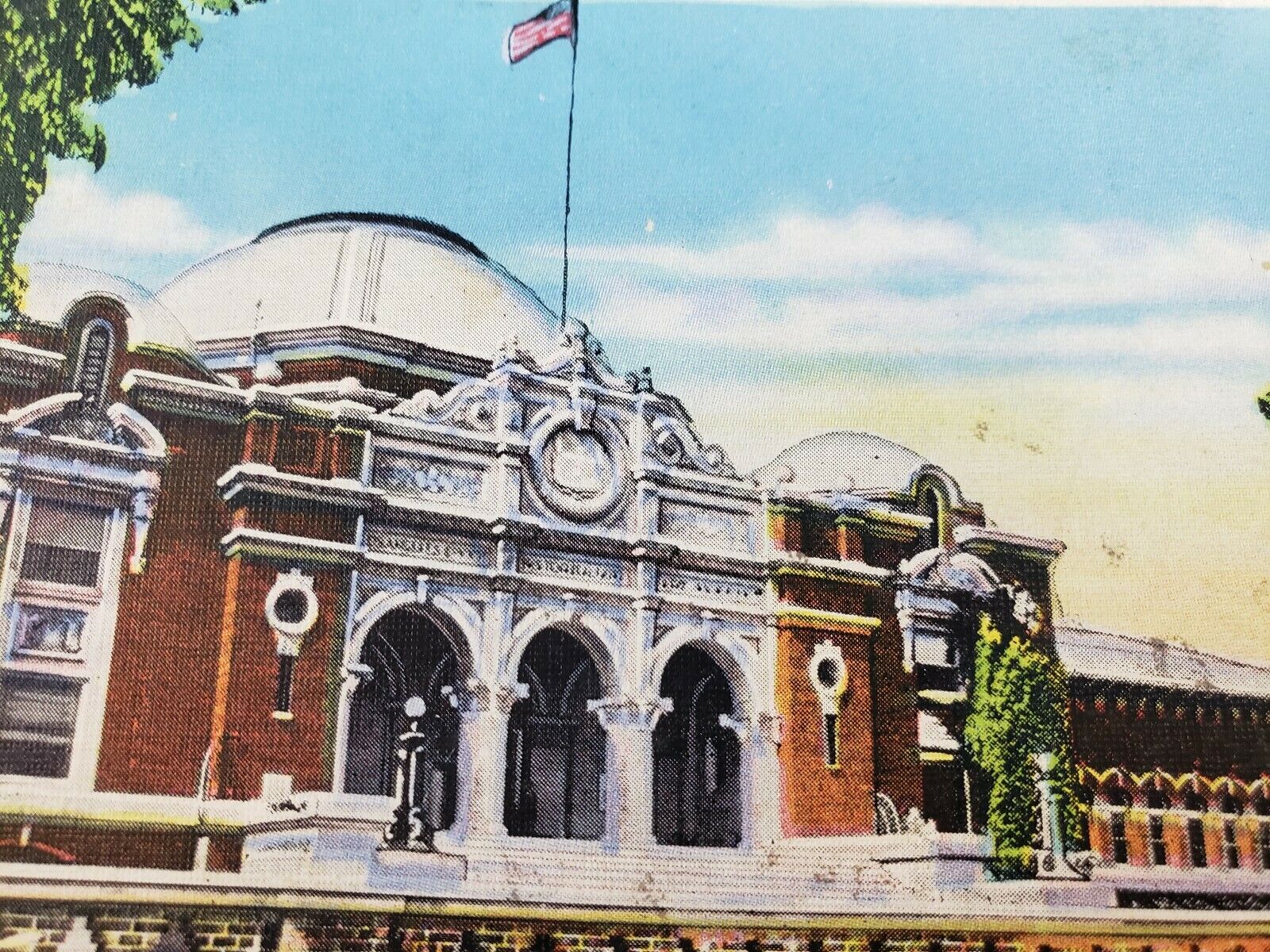 C 1935 Historical and Art Museum Exposition Park Los Angeles CA Linen Postcard