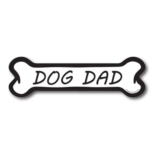 Dog Dad Dog Bone Car Magnet - 2 x 7\