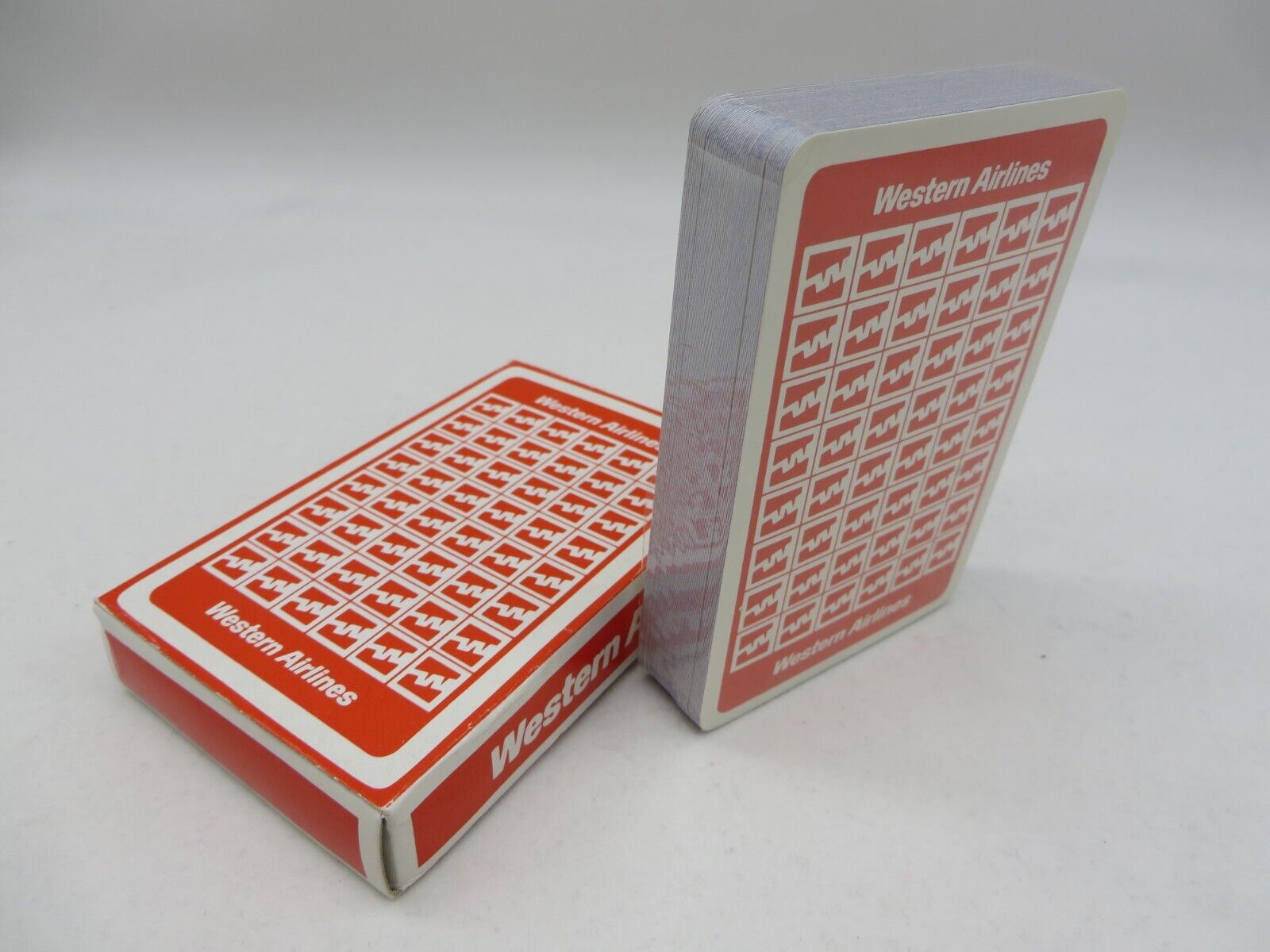 Vintage Western Airlines Playing Cards, Sealed Deck, Orange, Travel Souvenir