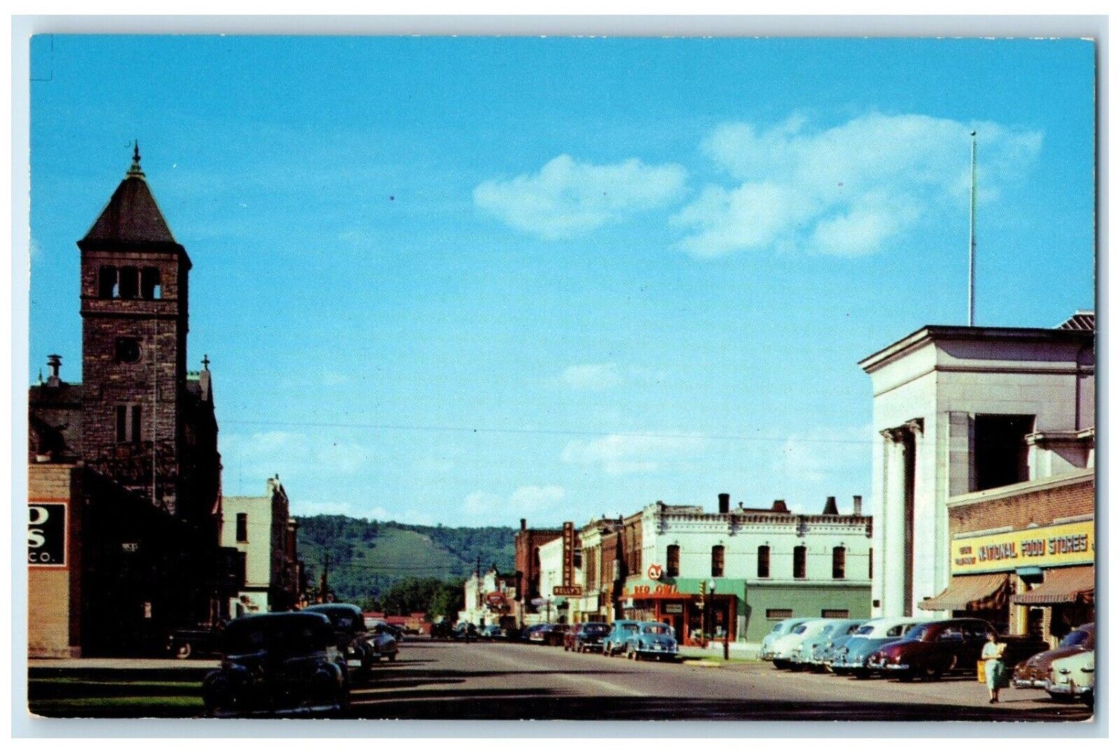c1960 Exterior Building Street Road Trade Area Winona Minnesota Vintage Postcard