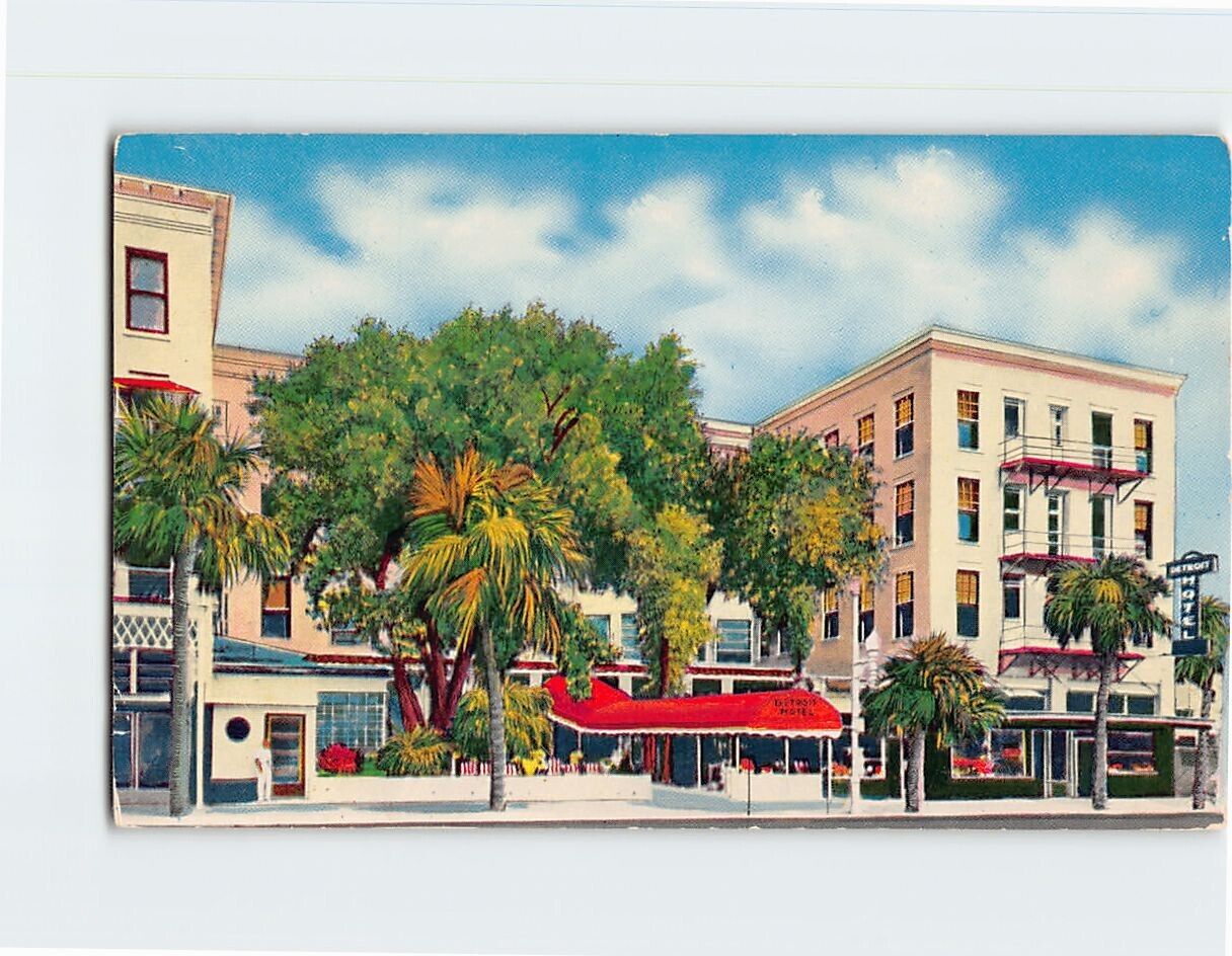Postcard Detroit Hotel St. Petersburg Florida USA